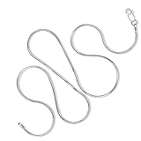 925 Sterling Silver 1MM Magic 8 Sided Snake Chain - Italian Crafted Necklace For Women - Lobster Claw Clasp - 20 Inch