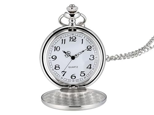 I-MART Smooth Vintage Pocket Watch with Chain