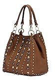 Scarleton Studded Style Handbag H120104 - Brown