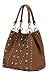 Scarleton Studded Style Handbag H120104 - Brown
