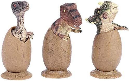 3枚の恐竜の卵の数字ベースの恐竜の卵ハーフハッチ玩具リアルな動物モデルコレクション 赤ちゃんのおもちゃのギフト B08mbp71 1 678円