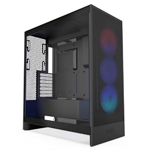 NZXT H7 Flow RGB v2 Black 360mm RGBシングルフレームファン搭載 ミドルタワーATXケース CM-H72FB-R1 CS9014