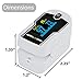 Zacurate 500G Fingertip Pulse Oximeter Blood Oxygen Saturation Monitor with batteries and lanyard (Arctic Blue)
