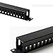 Lancher 19 Inch 1U Cable Management Horizontal Cable Rack Mount Manager with mounting Screws for Service Rack Cabinet 24 Slot Finger Duct with Cover