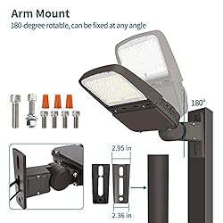 kadision 150W LED Parking Lot Light with Dusk to