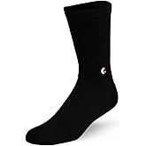 Ethika Men's Crew Sock | Black Logo -White/Red-