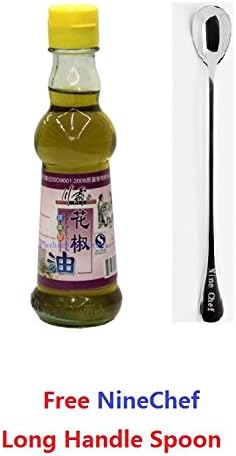 Spicy King (Chuan Ba Wang) Sichuan Peppercorn oil 150ml (Pack of 4) + One NineChef Spoon