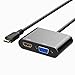 GANA Active Mini HDMI to VGA HDMI Video Converter Adapter with 3.5mm Audio Jack Mini HDMI Adapter Converter for Tablets,Smartphones,Ultrabooks,Cameras and Camcorders -Black