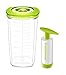 Freshseven Vacuum Seal Air-Tight Fresh Juice Container Reusable Yogurt Cup Instant Marinator with Air Pump- 26 Oz. (750 ml) with Measuring Scale Made of Tritan BPA Free Dishwasher Safe Leak Proof