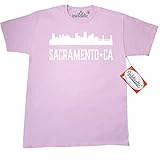Inktastic Sacramento California Skyline CA Cities T-Shirt XXX-Large Pink