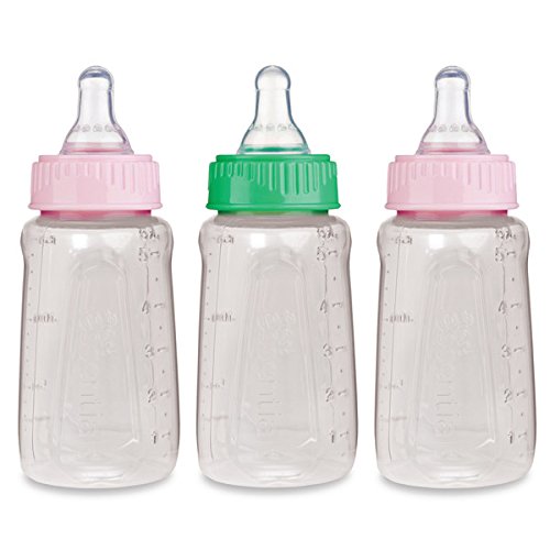 NUK Gerber 3 Piece First Essentials Clear View Bottle, Girl