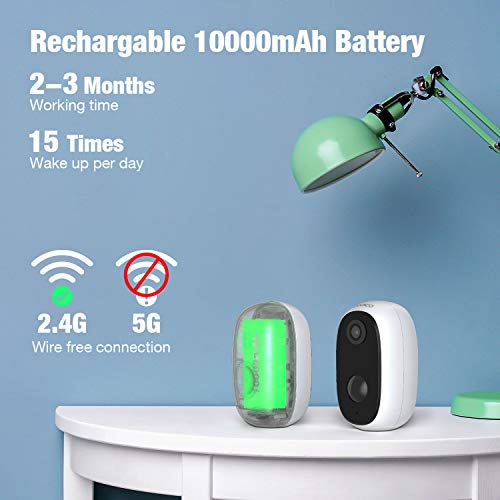 Conico Wireless Camera Outdoor, WiFi Security Rechargeable