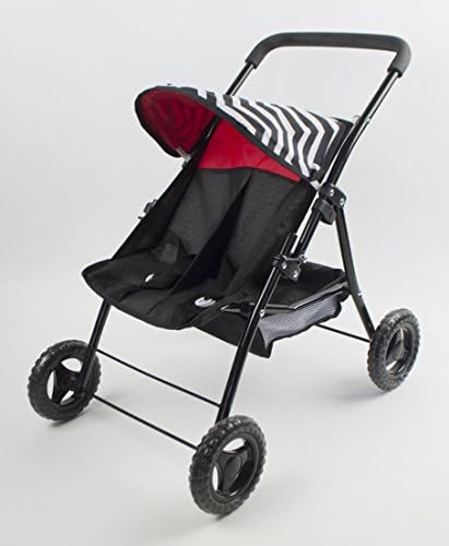 My First Doll Twin Stroller Modern Chevron Print