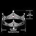 DcZeRong Black Queen Crown Women Birthday Crown Girls Birthday Princess Crown Full Metal Tiara Crown