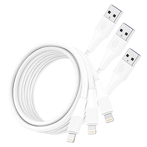 Long iPhone Charger Cable 6ft 3Pack Lightning Charging Cord for Apple