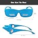 Prism Glasses for Reading in Bed, Light Weight Horizontal Lazy Readers Spectacles Laying Down for Reading/Watching TV, Myopia/Presbyopia Usable (2 Pack, Blue)