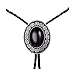 HUABOLA CALYN Round Handmade Bolo tie Black Upgrade Western Cowboy Bola tie for men and women