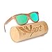 Ynport Mens/Womens Polarized Full Charcoal Bamboo Frame Classic Wooden Coated Sunglasses, Vintage Eyewear, Floating in Water