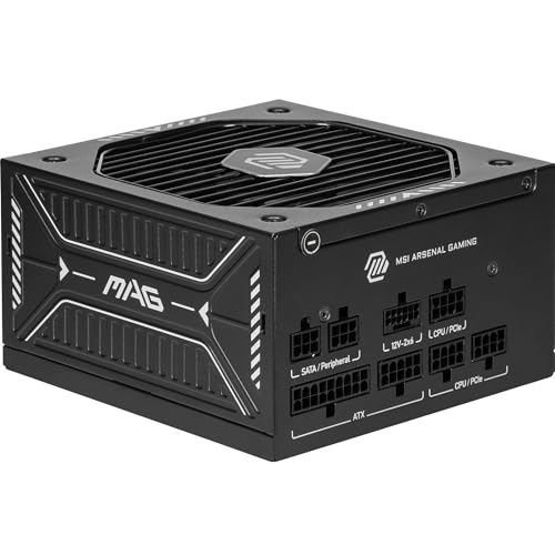 MSI MAG A650GLS PCIE5 Alimentatore - 650W, 80 PLUS Gold, ATX 3.1, Supporto GPU PCIe 5.1, connettore nativo 12V-2x6, connettore 12V-2x6 bicolore, PSU ATX, cavi modulari con guaina a rilievo