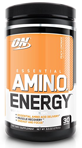 Optimum Nutrition Amino Energy with Green Tea and Green Coffee Extract, Flavor: Peach Lemonade, 30 S