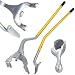 Goplus Tire Changer, 17.5" to 24" Steel Tire Mount Demount Tool Kit, Tubeless Truck Bead Breaker Manual Tire Changing Tool (Yellow)