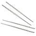 Rbenxia Metal Steel Chopstick Stainless Steel Spiral Chopsticks 8.8 Inches Long Lightweight Chopstick Set for Kitchen Dinner 10 Pairs Silver