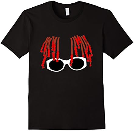 Men's Lil Yachty with hair and glasses T shirt Large Black