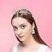 DcZeRong Queen 40 Birthday Tiara Women 40th Birthday Crown Gold Rhinestone Crystal Diamond Crown