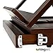 KINGART Adjustable Wood Espresso Stained Desk Table Easel with Storage Drawer, Paint Palette, Portable Wooden Artist Desktop, Painting, Drawing Sketching Book StandE