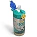 Zak Designs The Lion King - Simba, Timon and Pumbaa Stainless Steel Water Bottle 15.5 oz with One Hand Operation Action Lid and Built-in Carrying Loop, with Straw is Perfect for Kids