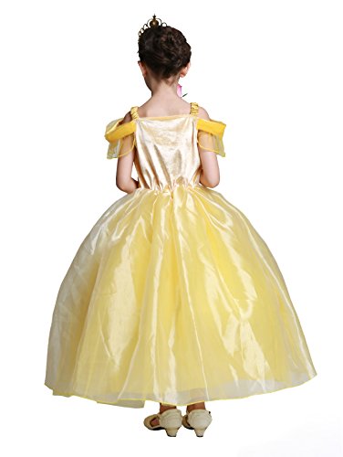 Dressy Daisy Girls' Princess Belle Costumes Princess Dresses Halloween Fancy Dress Size 4