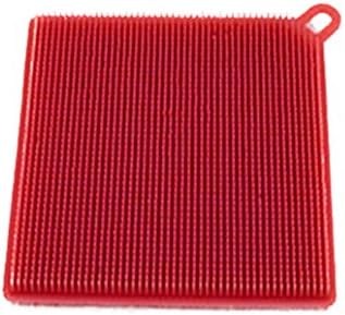 ღ Ninasill ღ Dish Washing Sponge Scrubber Kitchen Cleaning antibacterial Tool (Red)