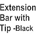 IUNIO Original Extension Bar Installed with Rubber Trekking Pole Tip Compatible for Camping Axe and Pickaxe - Black
