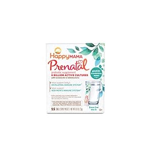 Happy Mama Prenatal Probiotic Supplement, Flavor Free, 15 Count