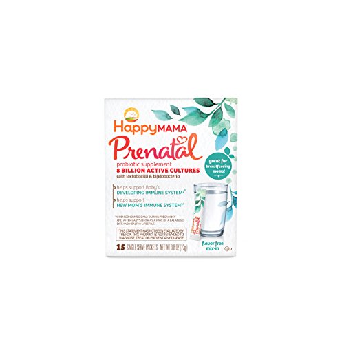 Happy Mama Prenatal Probiotic Supplement, Flavor Free, 15 Count
