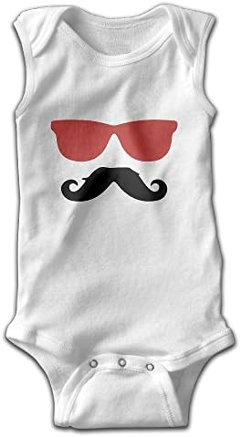 ROSE MAGEE Moustache Unisex Baby Sleeveless Pattern Infant Bodysuit Rompers Climbing Clothes Playsuit Outfits Onesie