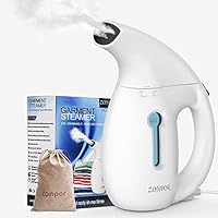 zonpor Steamer for Clothes, Portable Clothes Steamer Travel Size, Fast Heat Up and Powerful Steam, Handheld Mini Garment Clothing Steamer, 100% Safe Fabric Steam Iron