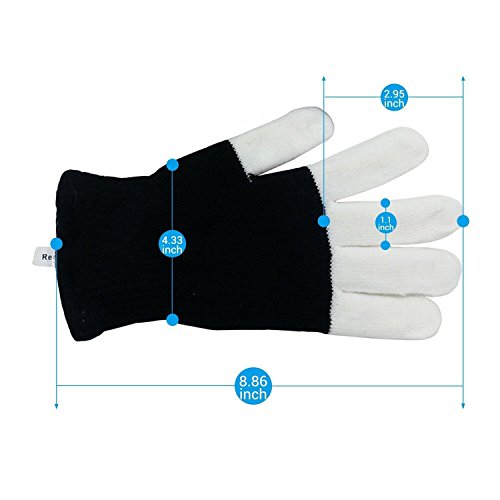 Gants LED, Jouets Lumineux et Multicolores avec 6 Modes d’Eclairage Super pour Soirées, Concerts, Bals, Fêtes, Boîtes et Autres, Alimentés par Batteries