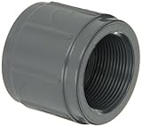GF Piping Systems PVC Pipe Fitting, Coupling, Schedule 80, Gray, 2