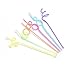 Astra shop 10pcs Random Color Swirl Swizzle Sticks/ Martini Cocktail Picks/ Fancy Bartender Rods/ Milks Coffee Tirrer/ Fun Frozen Drink Stirrers