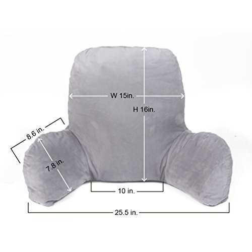 Lumbar Support Back Pillow, Bedrest Cushion Pillow Backrest with Arms