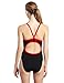 Speedo Women's Swimsuit One Piece Endurance+ Flyback Solid Adult Team Colors,Black/Red,30
