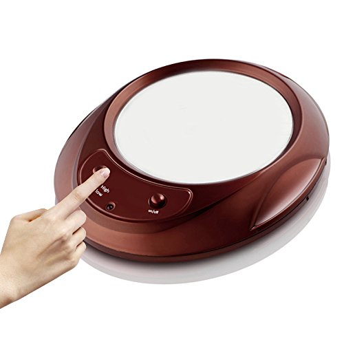 SHZONS Cup Warmer, Electric Cup Heater Thermostat Milk Heat Insulation Plate Tea Beverage Mug Warmer for Office Home with Non-Slip Foot Pad,110V - Thumbnail 4