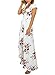 ZXZY Women Bohemian Print SplitDress Short Sleeve V Neck Floral Beach Maxi Dress