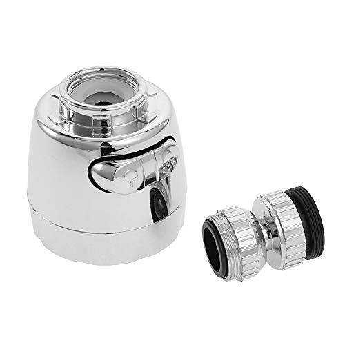 Kitchen Faucet Aerators Head Replacement 360° Rotating Water-saving Nozzle 22mm Stainless Steel Kitchen Utensils Built-in Filter Faucet Bubbler with Dual Mode