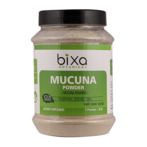 Mucuna Pruriens Powder (Kaunch Beej / Kapikacchu), 1 Pound (16 Oz), Velvet Bean Powder, Natural Nervine Tonic & muscle builder | Herbal supplement for Relaxation | L-Dopa Source, Best libido Booster.