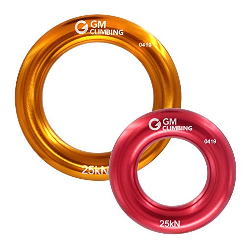GM CLIMBING Rappel Ring Connector Pack of 2 for Rope Retriever Friction Saver Set Red