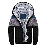 XOWRTE Men's Fleece Zipper Winter Warm Hoodie