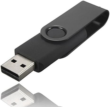 Creazy® 1GB Swivel USB 2.0 Metal Flash Memory Stick Storage Thumb U Disk (Black)