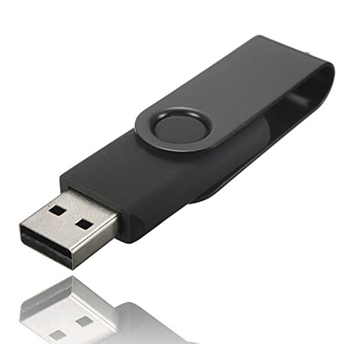 Creazy® 1GB Swivel USB 2.0 Metal Flash Memory Stick Storage Thumb U Disk (Black)